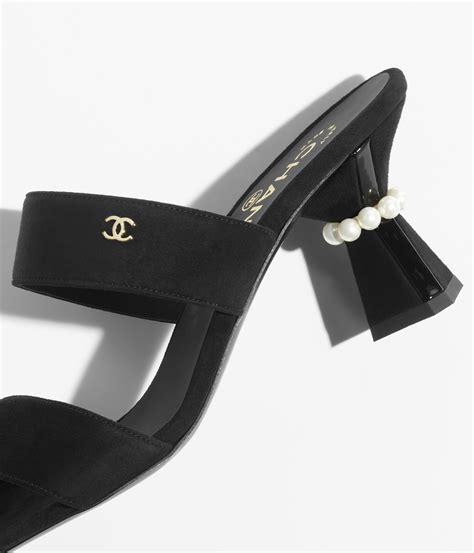 chanel mules with pearl price|chanel suede sandals.